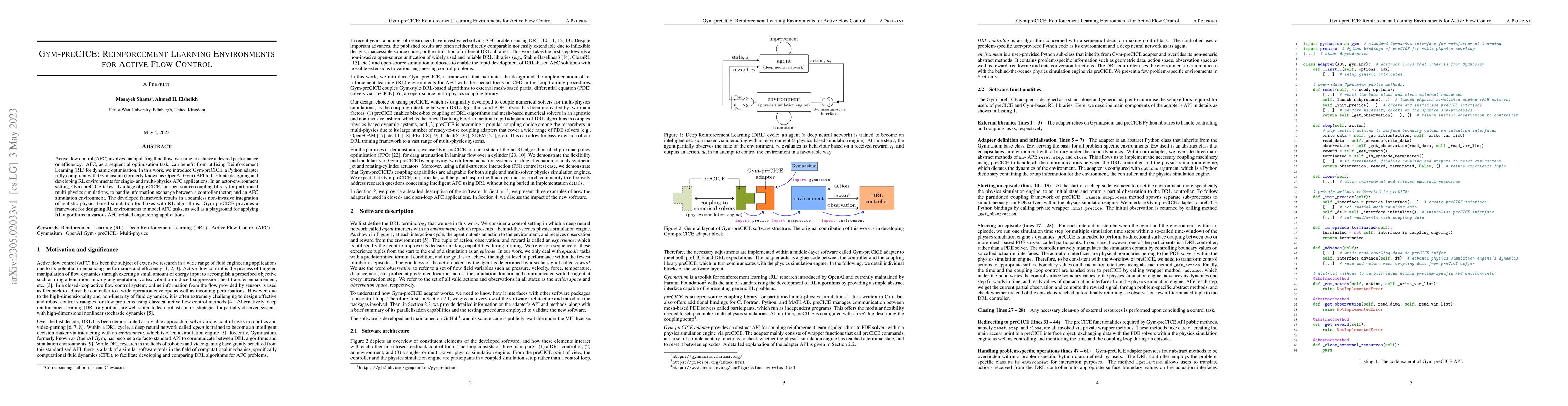 Thumbnail for Gym-preCICE: Reinforcement Learning Environments for Active Flow Control