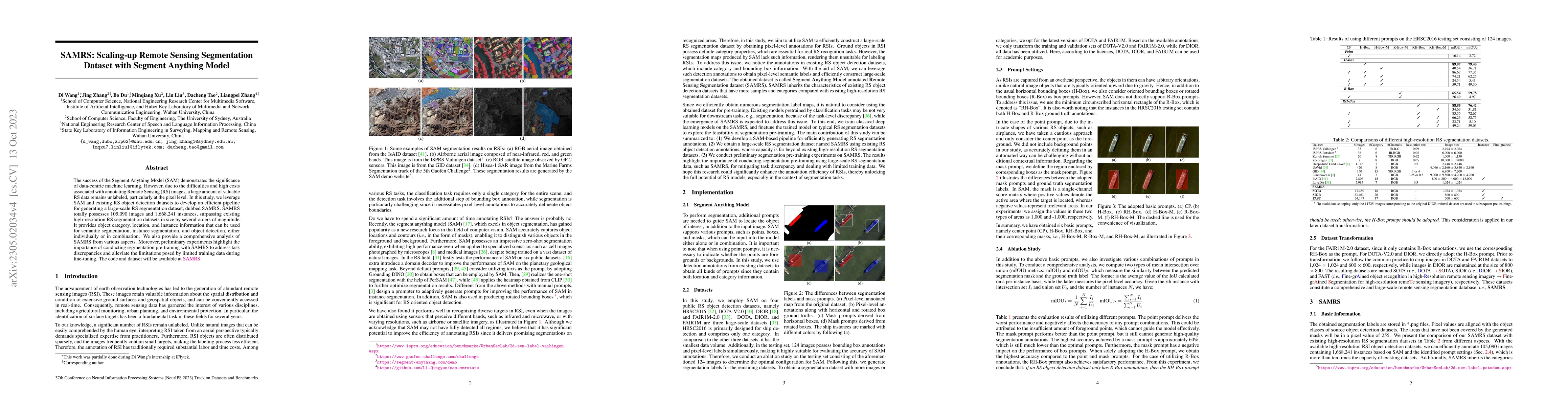 Thumbnail for SAMRS: Scaling-up Remote Sensing Segmentation Dataset with Segment
  Anything Model