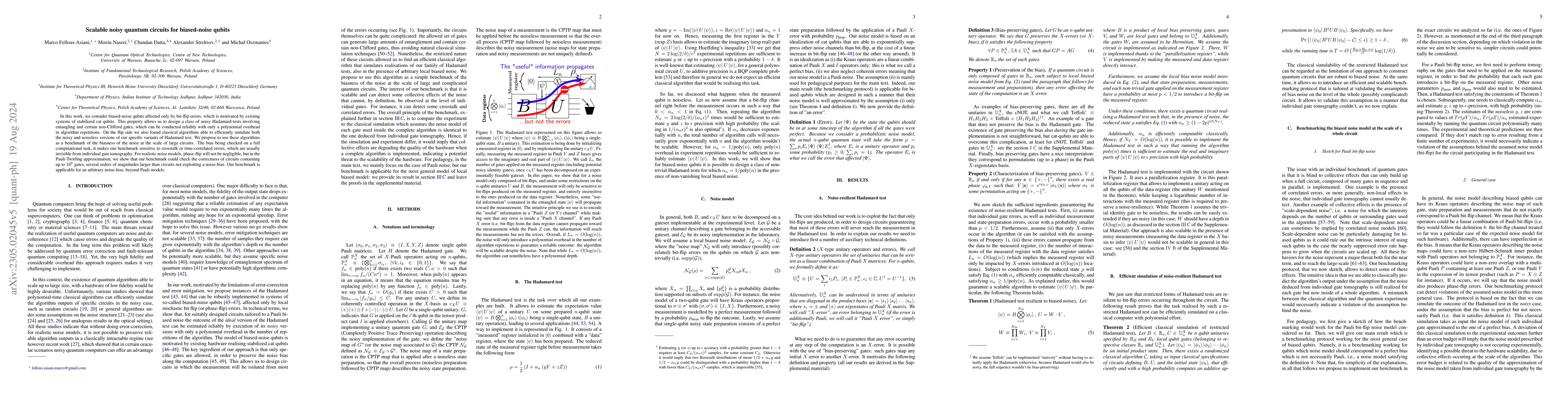Thumbnail for Scalable noisy quantum circuits for biased-noise qubits