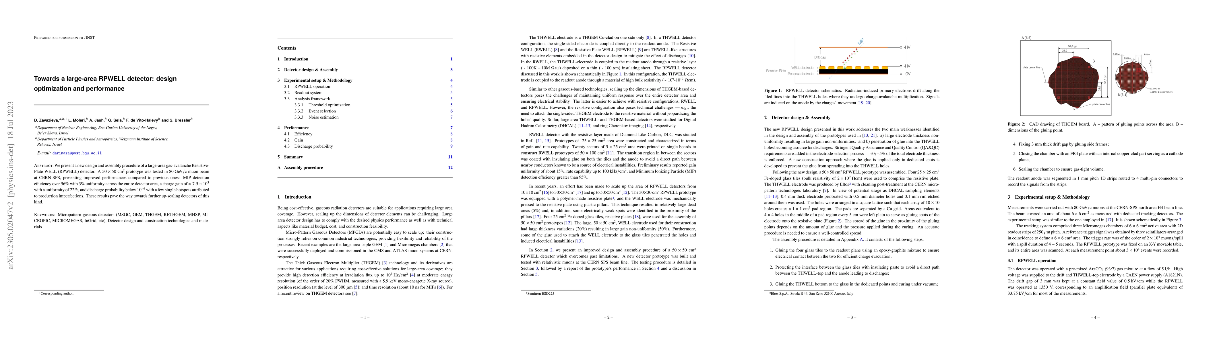 Thumbnail for Towards a large-area RPWELL detector: design optimization and
  performance