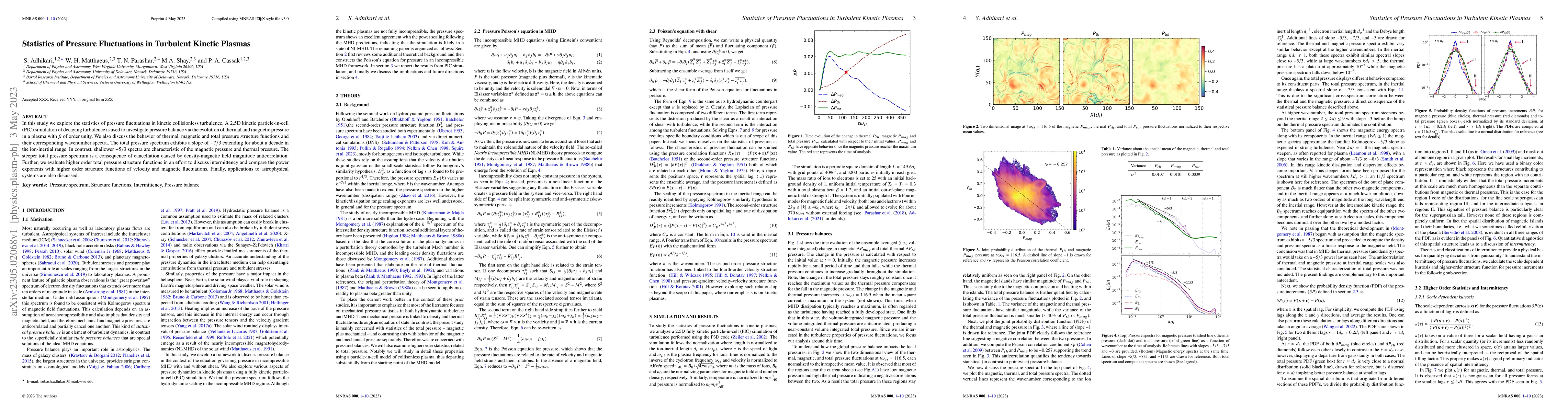 Thumbnail for Statistics of Pressure Fluctuations in Turbulent Kinetic Plasmas