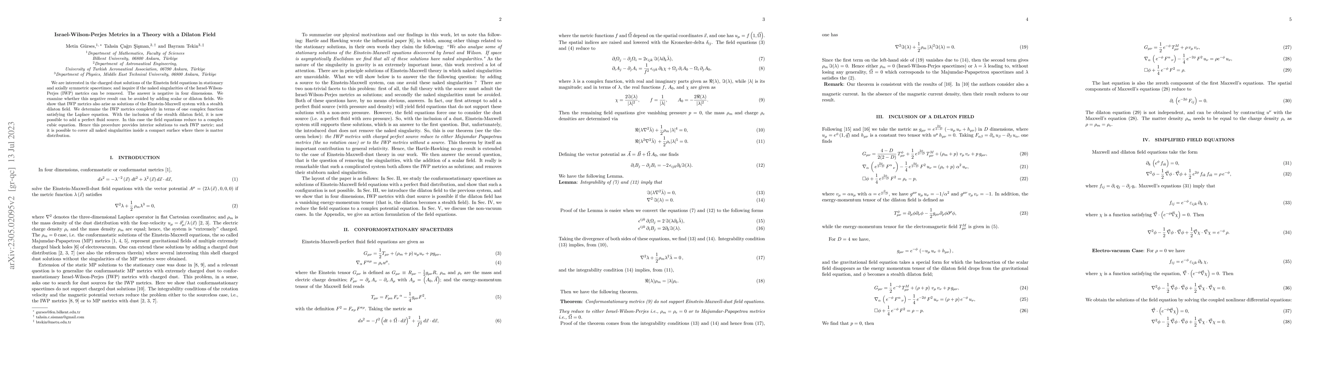 Thumbnail for Israel-Wilson-Perjes Metrics in a Theory with a Dilaton Field