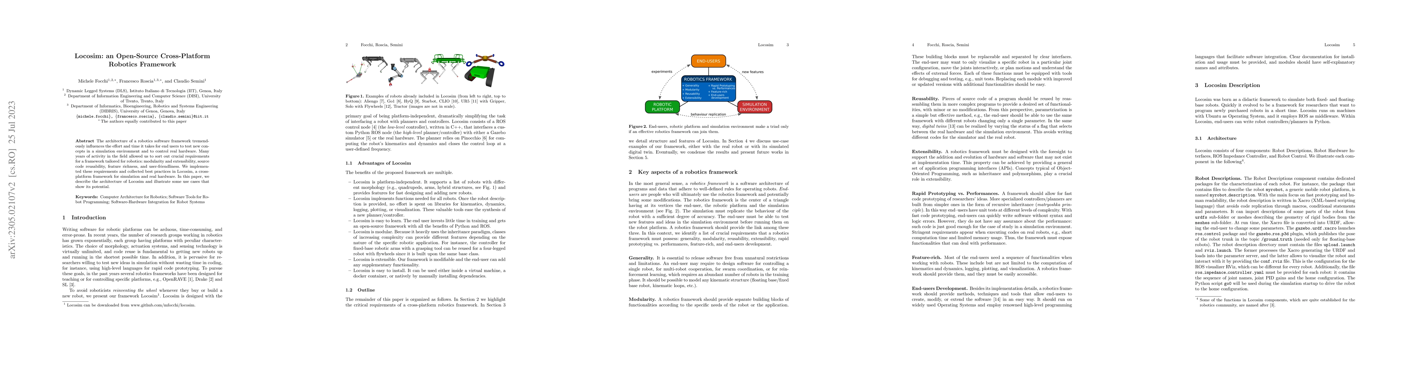 Thumbnail for Locosim: an Open-Source Cross-Platform Robotics Framework