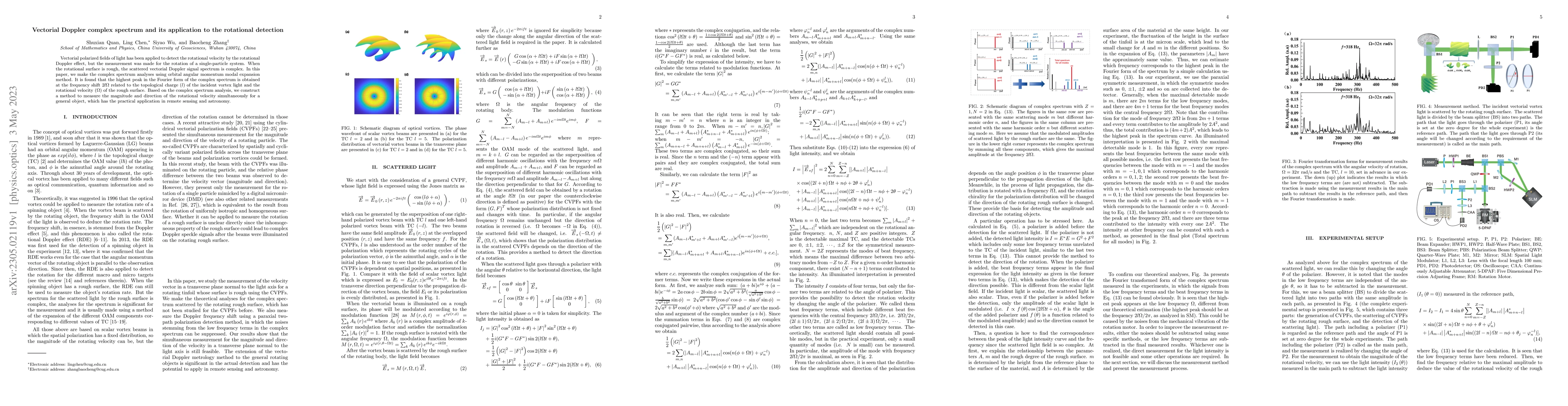 Thumbnail for Vectorial Doppler complex spectrum and its application to the rotational
  detection