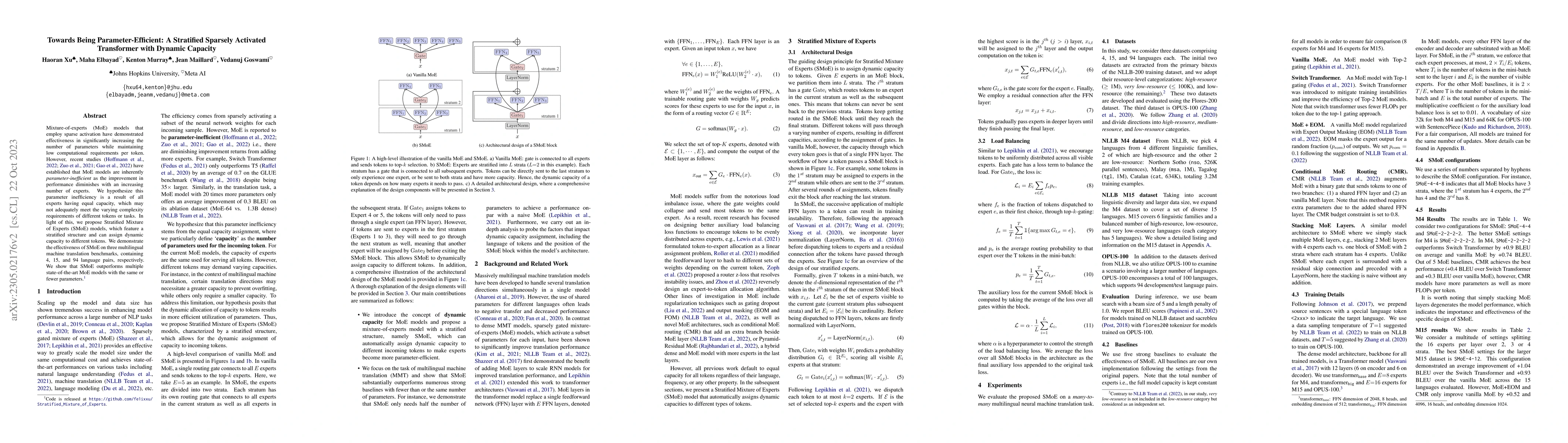 Thumbnail for Towards Being Parameter-Efficient: A Stratified Sparsely Activated
  Transformer with Dynamic Capacity
