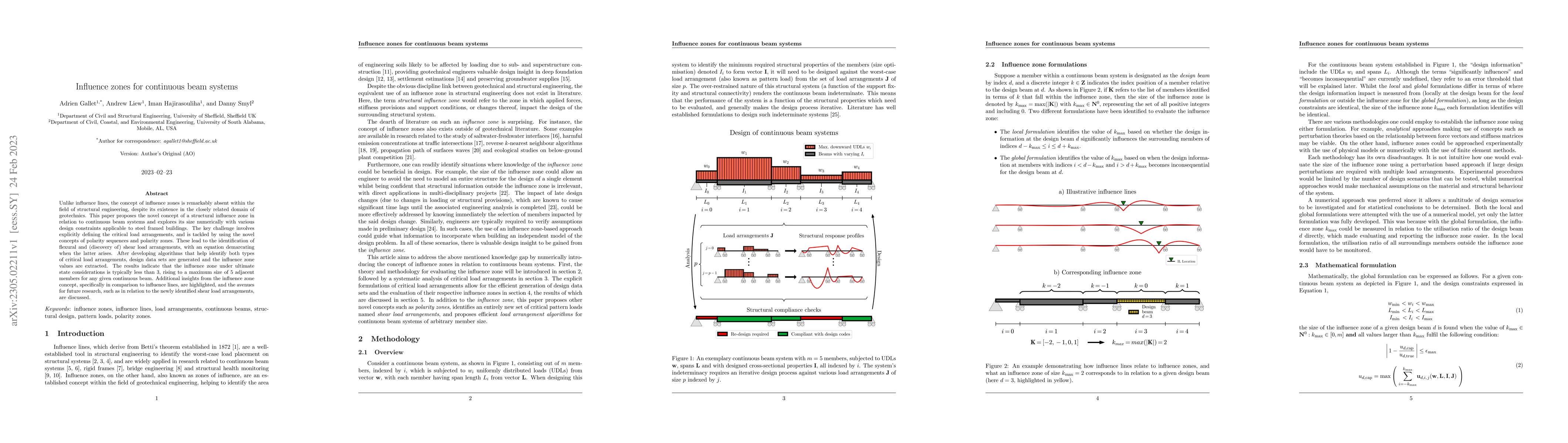 Thumbnail for Influence zones for continuous beam systems