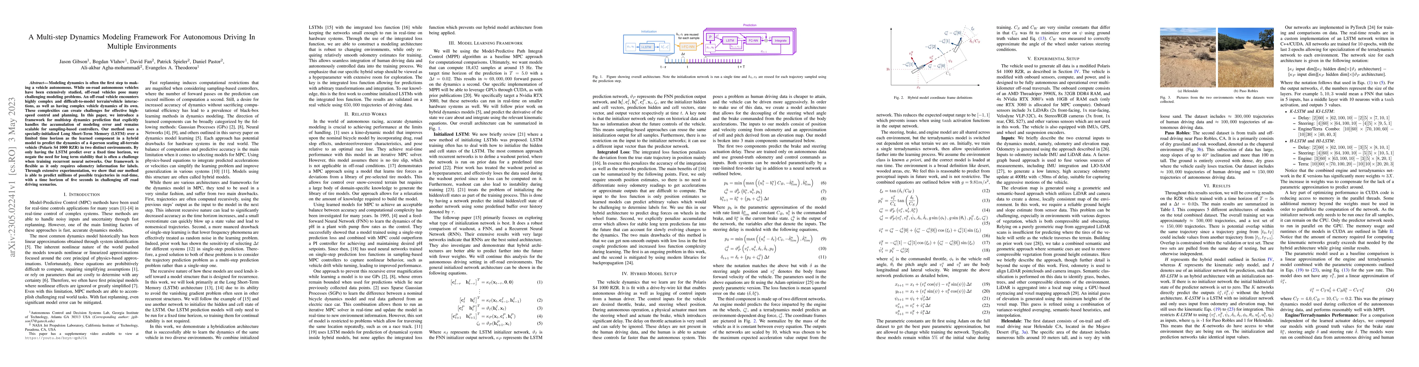 Thumbnail for A Multi-step Dynamics Modeling Framework For Autonomous Driving In
  Multiple Environments