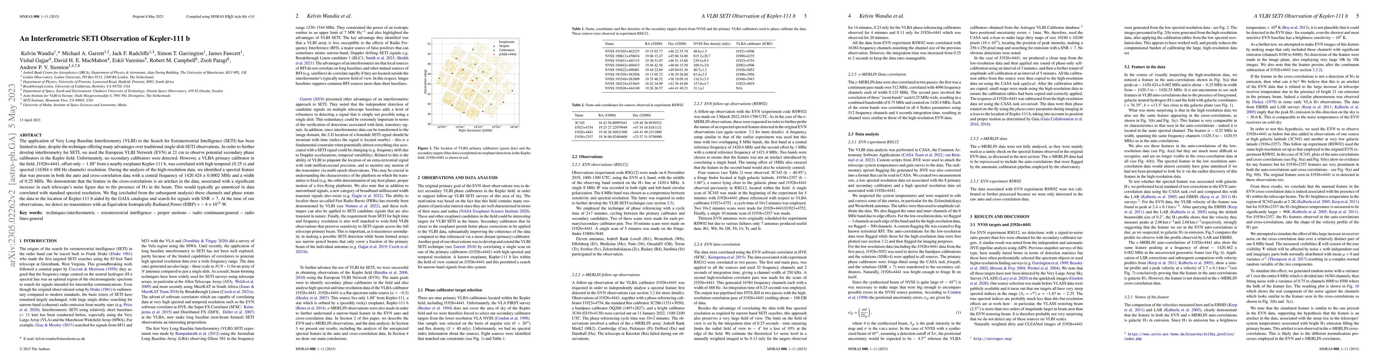 Thumbnail for An Interferometric SETI Observation of Kepler-111 b
