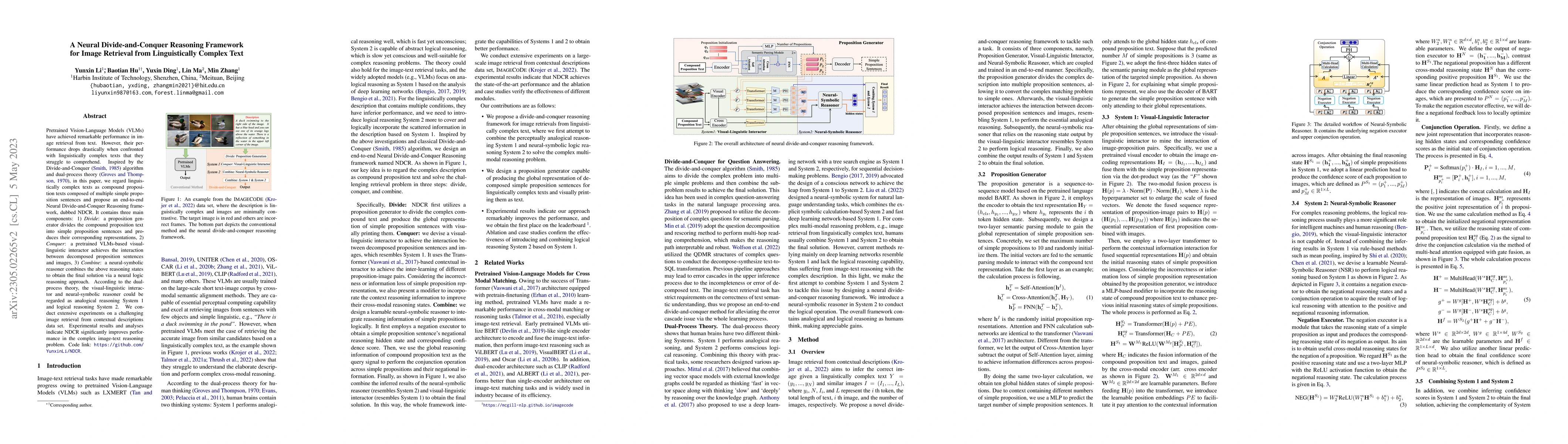 Thumbnail for A Neural Divide-and-Conquer Reasoning Framework for Image Retrieval from
  Linguistically Complex Text