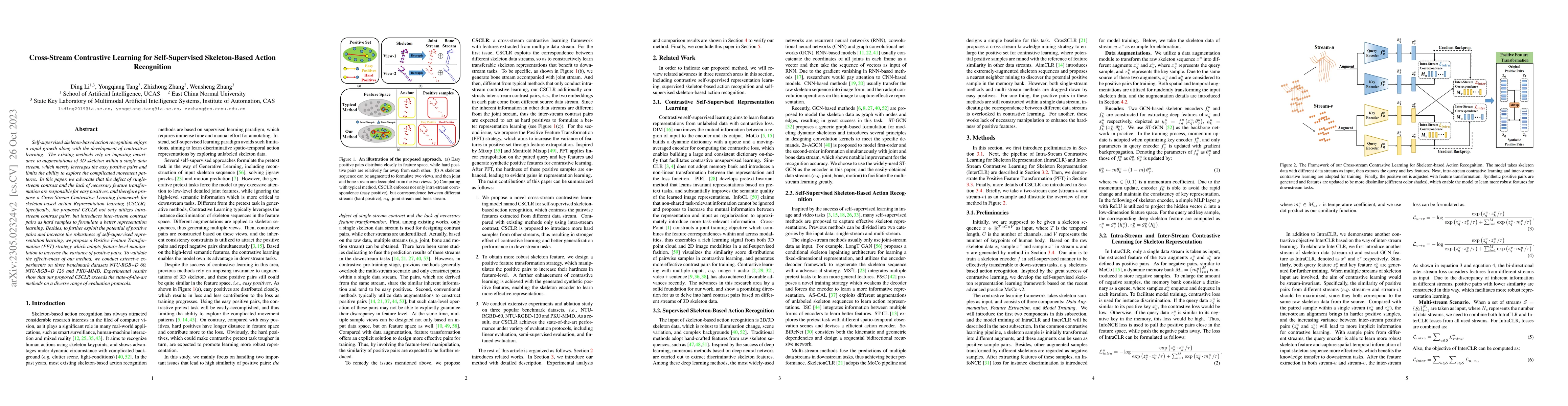 Thumbnail for Cross-Stream Contrastive Learning for Self-Supervised Skeleton-Based
  Action Recognition