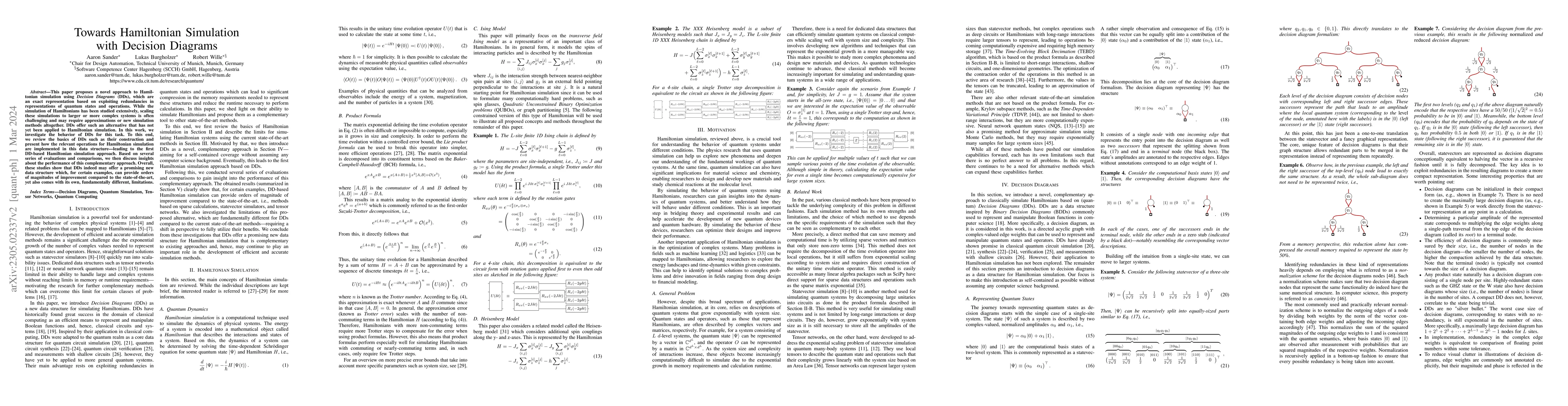 Thumbnail for Towards Hamiltonian Simulation with Decision Diagrams