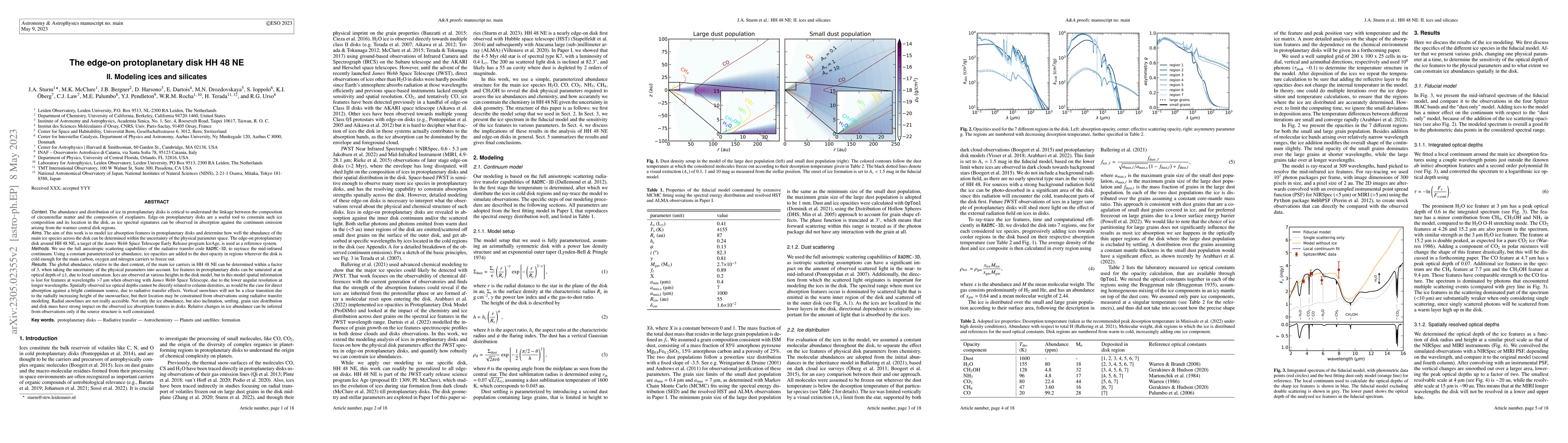 Thumbnail for The edge-on protoplanetary disk HH 48 NE II. Modeling ices and silicates