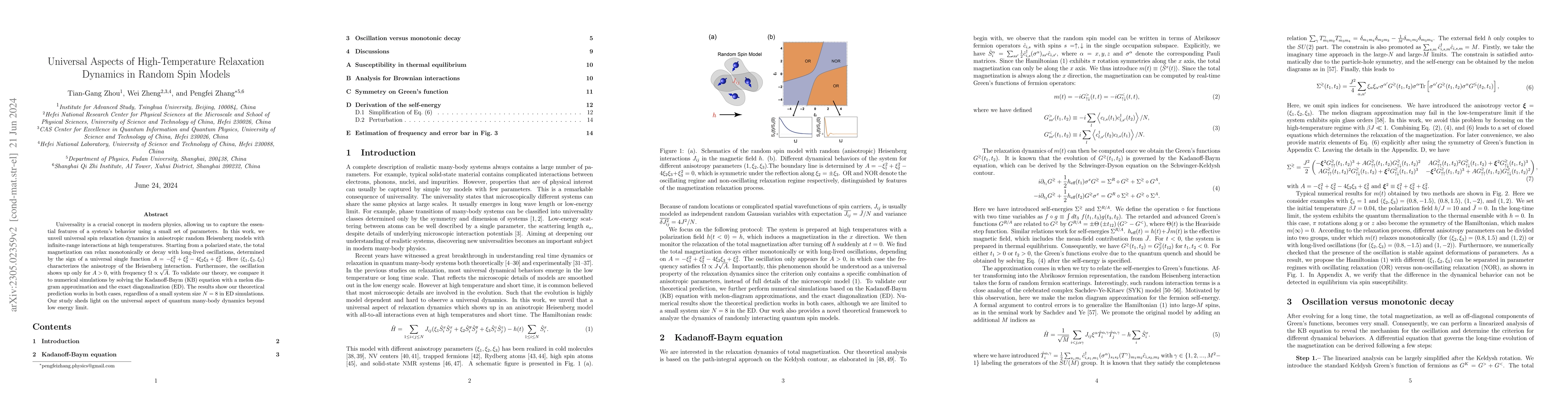 Thumbnail for Universal Aspects of High-Temperature Relaxation Dynamics in Random Spin
  Models