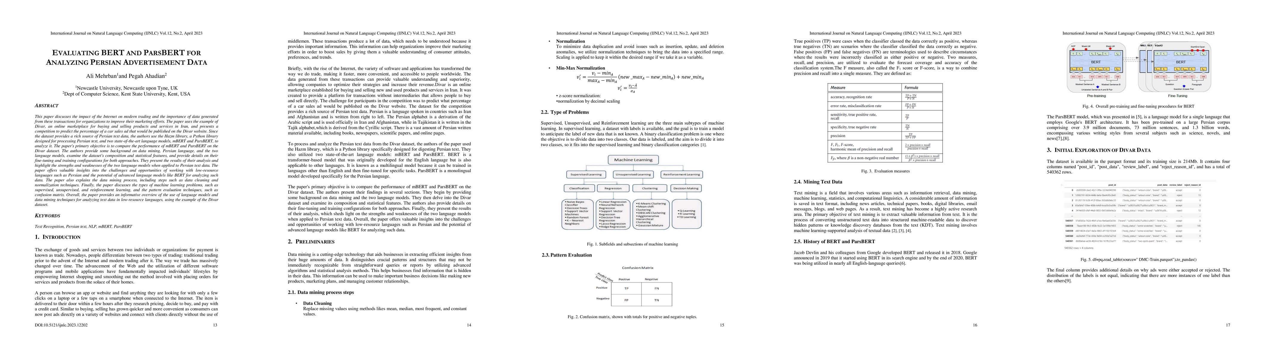 Thumbnail for evaluating bert and parsbert for analyzing persian advertisement data