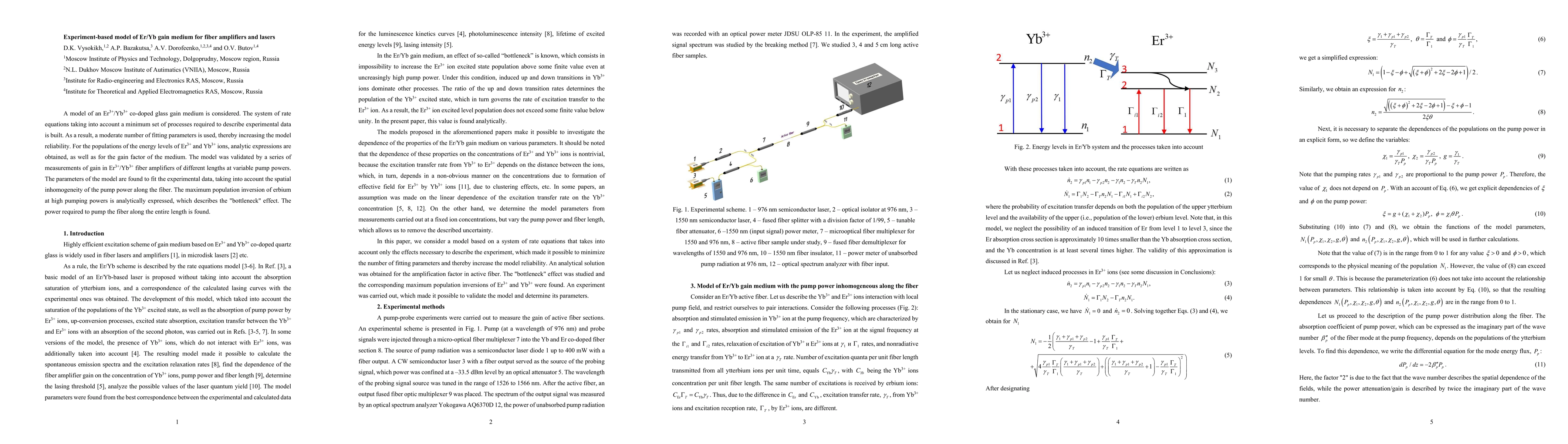 Thumbnail for Experiment-based model of Er/Yb gain medium for fiber amplifiers and
  lasers