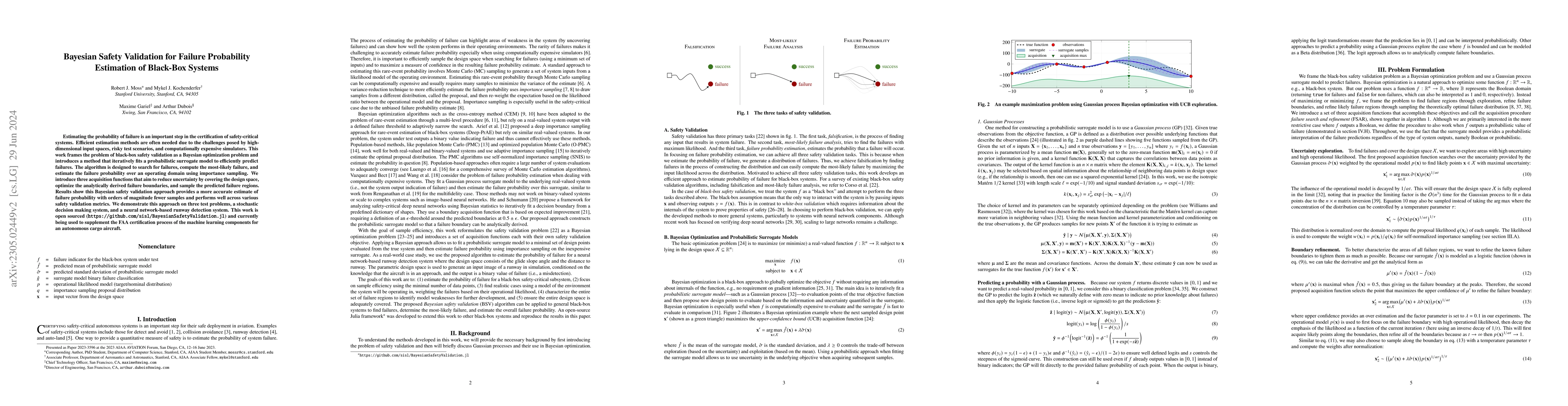 Thumbnail for Bayesian Safety Validation for Failure Probability Estimation of
  Black-Box Systems