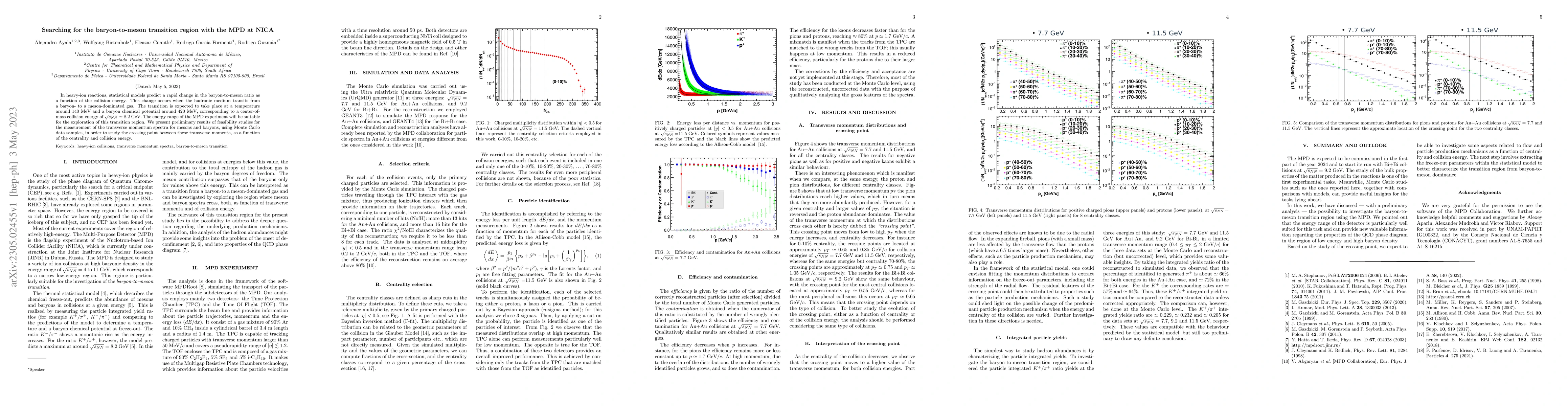 Thumbnail for Searching for the baryon-to-meson transition region with the MPD at NICA