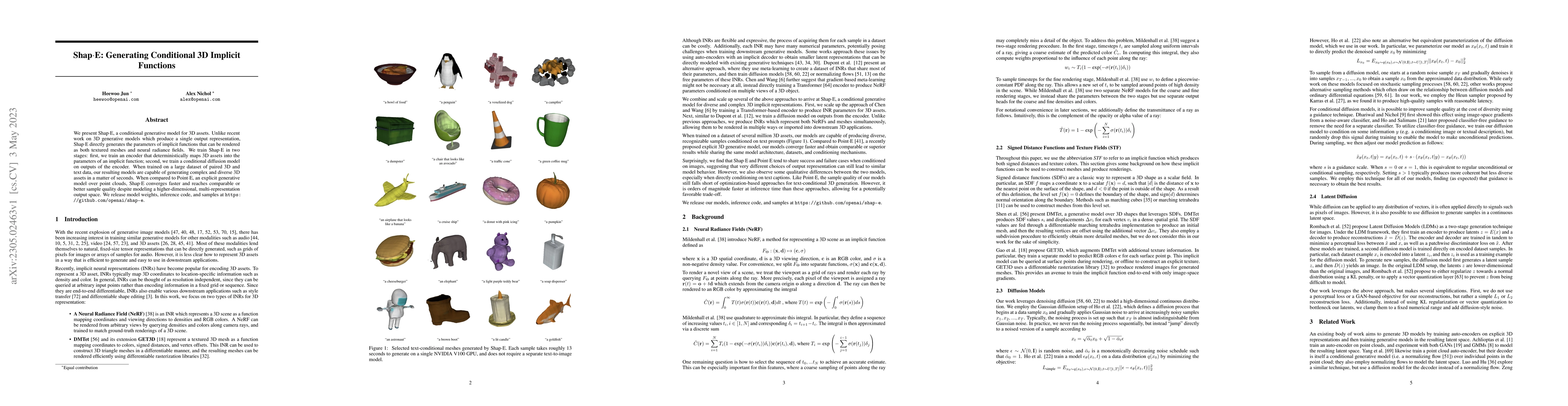 Thumbnail for Shap-E: Generating Conditional 3D Implicit Functions