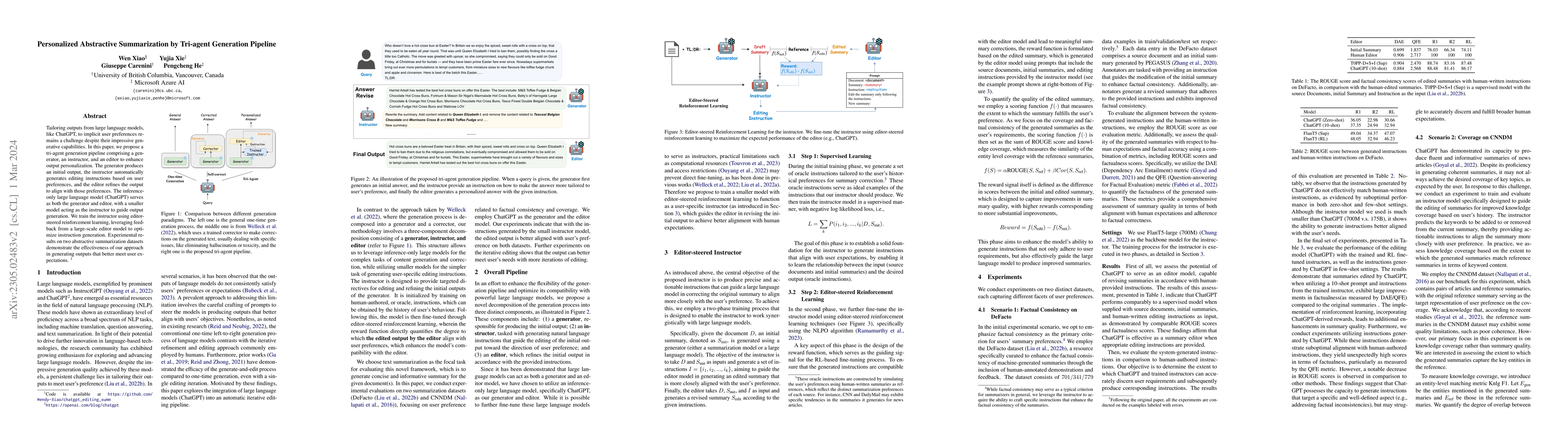 Thumbnail for Personalized Abstractive Summarization by Tri-agent Generation Pipeline