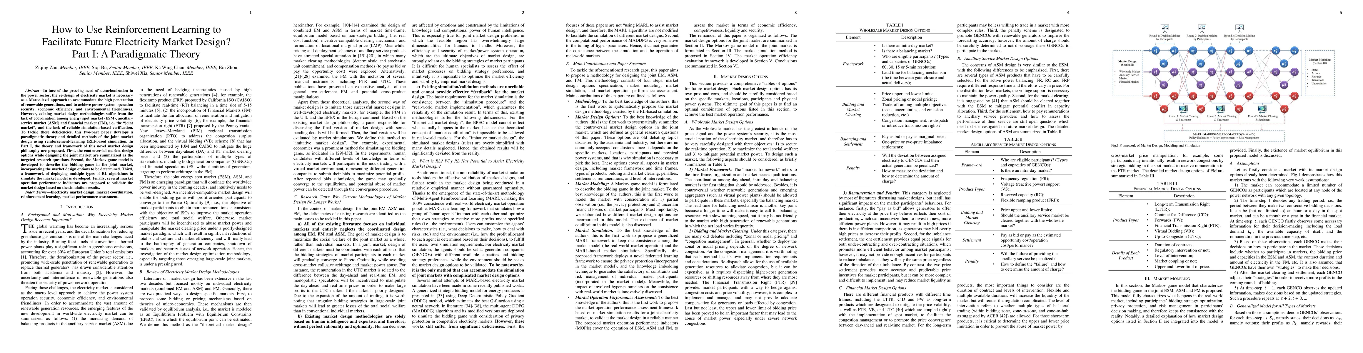 Thumbnail for How to Use Reinforcement Learning to Facilitate Future Electricity
  Market Design? Part 1: A Paradigmatic Theory