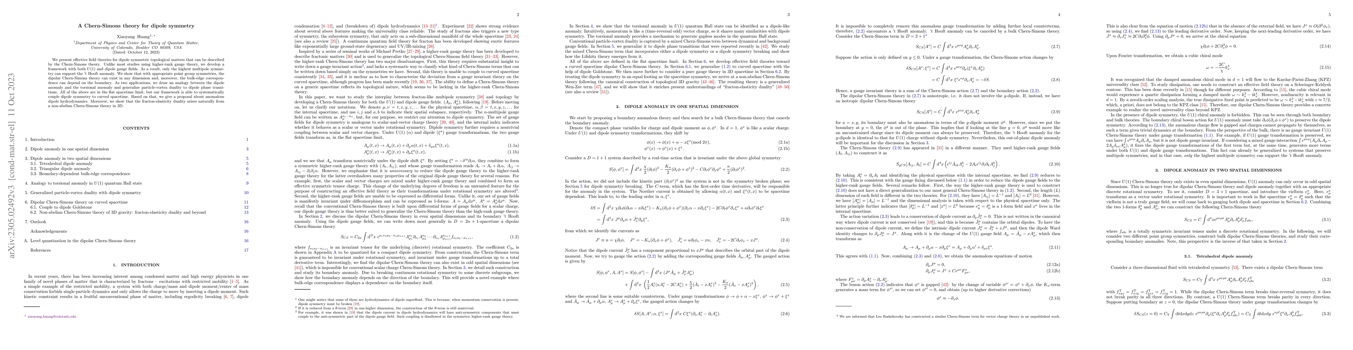 Thumbnail for A Chern-Simons theory for dipole symmetry