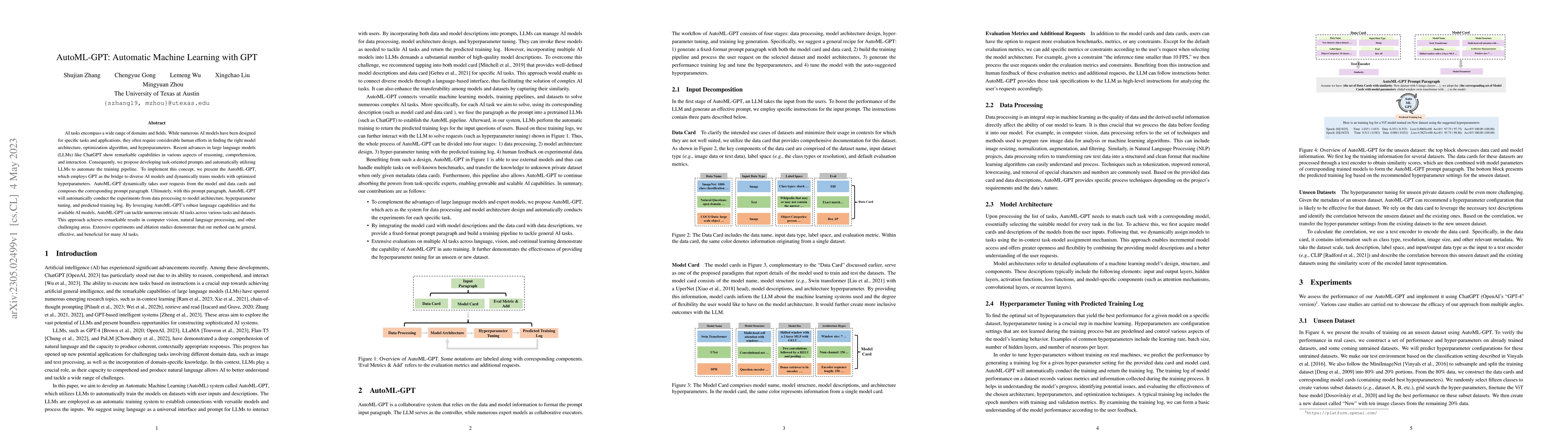 Thumbnail for AutoML-GPT: Automatic Machine Learning with GPT