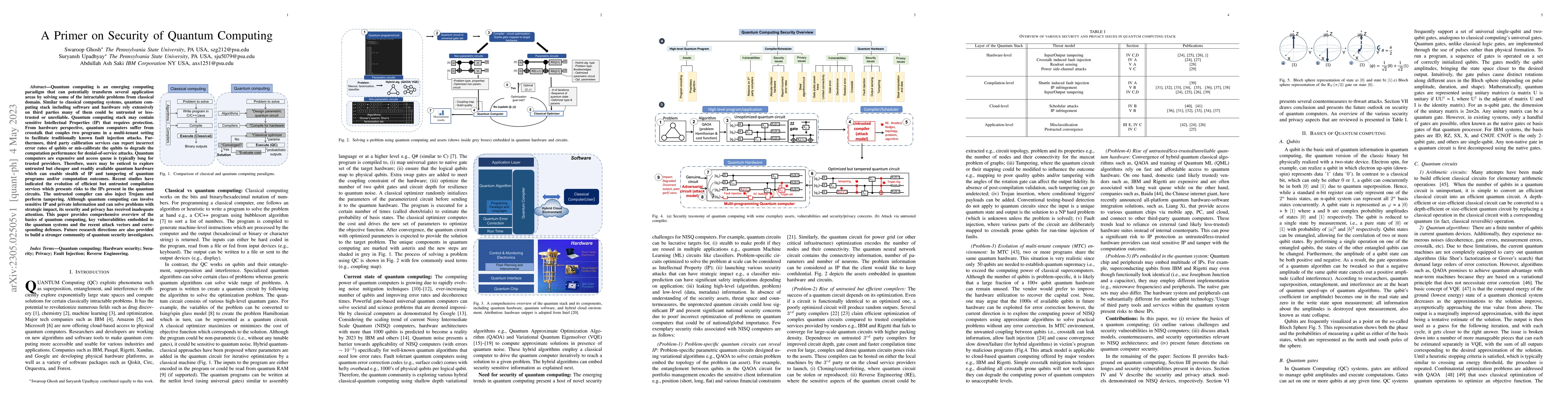 Thumbnail for A Primer on Security of Quantum Computing