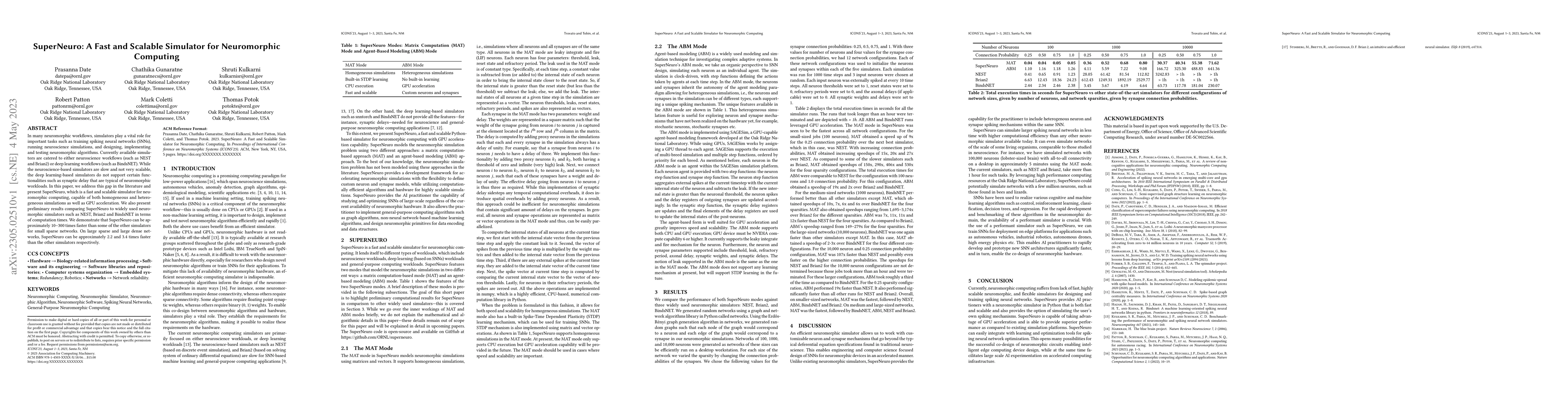 Thumbnail for SuperNeuro: A Fast and Scalable Simulator for Neuromorphic Computing