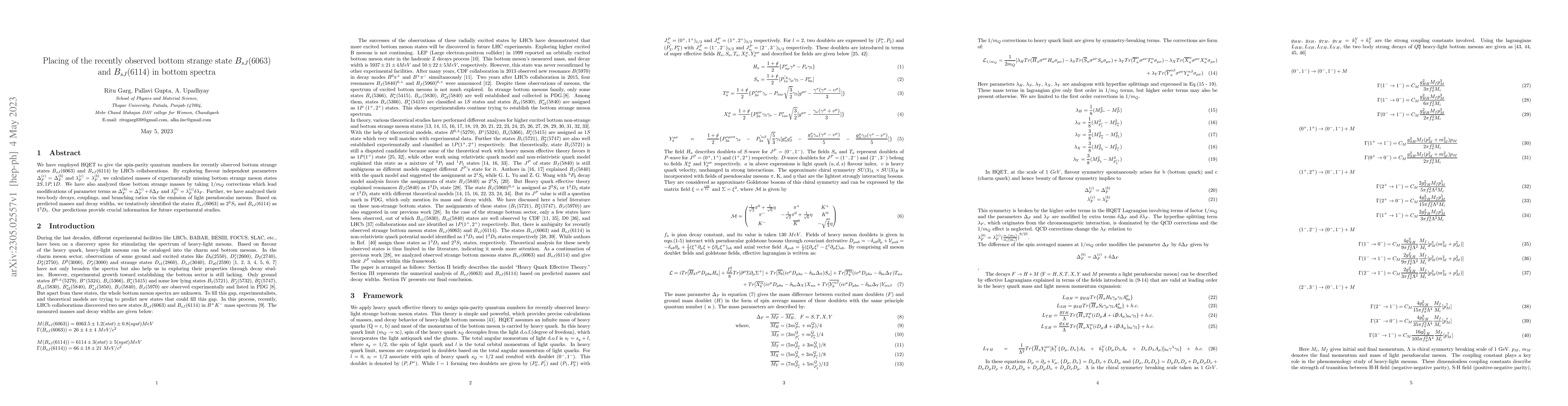 Thumbnail for Placing of the recently observed bottom strange state $B_{sJ}(6063)$ and
  $B_{sJ}(6114)$ in bottom spectra