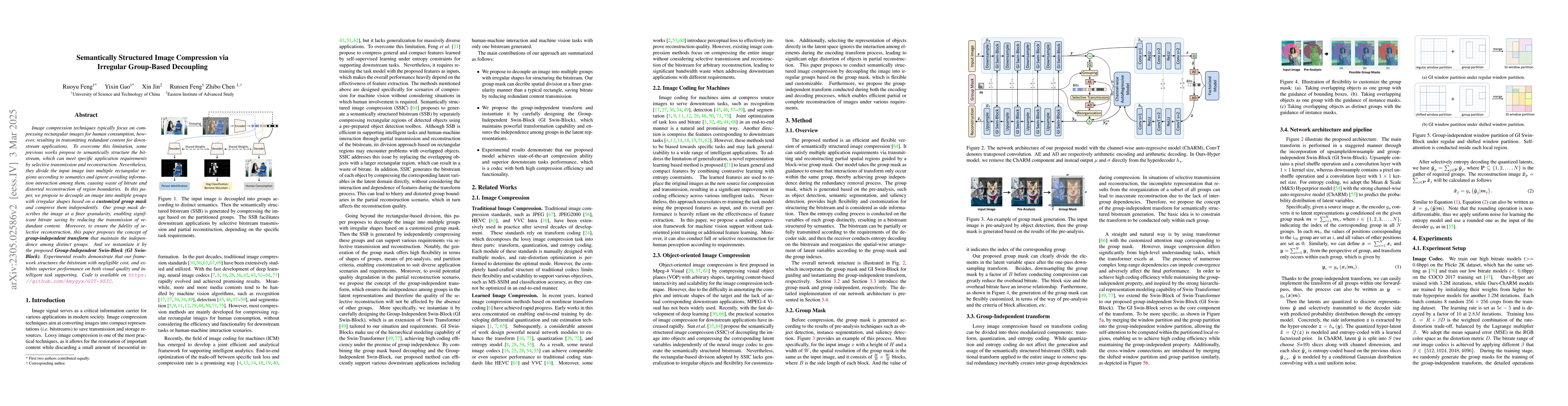 Thumbnail for Semantically Structured Image Compression via Irregular Group-Based
  Decoupling