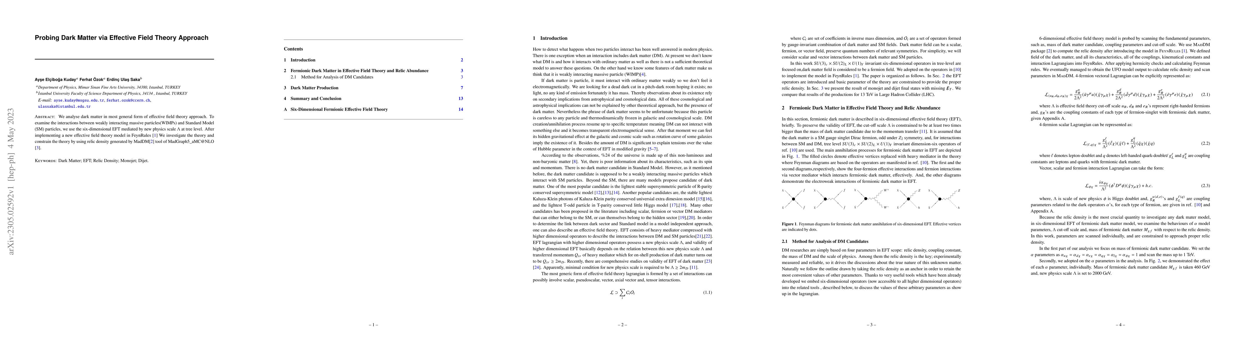 Thumbnail for Probing Dark Matter via Effective Field Theory Approach