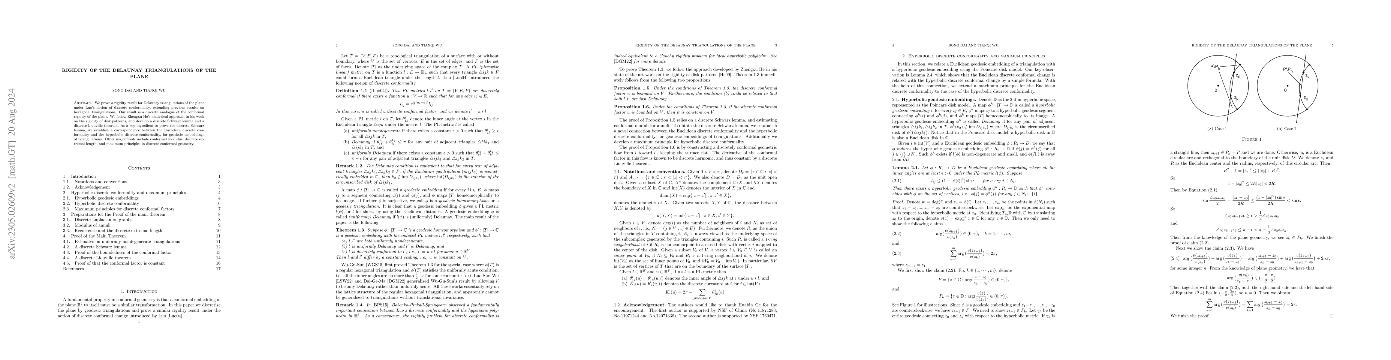 Thumbnail for Rigidity of the Delaunay triangulations of the plane