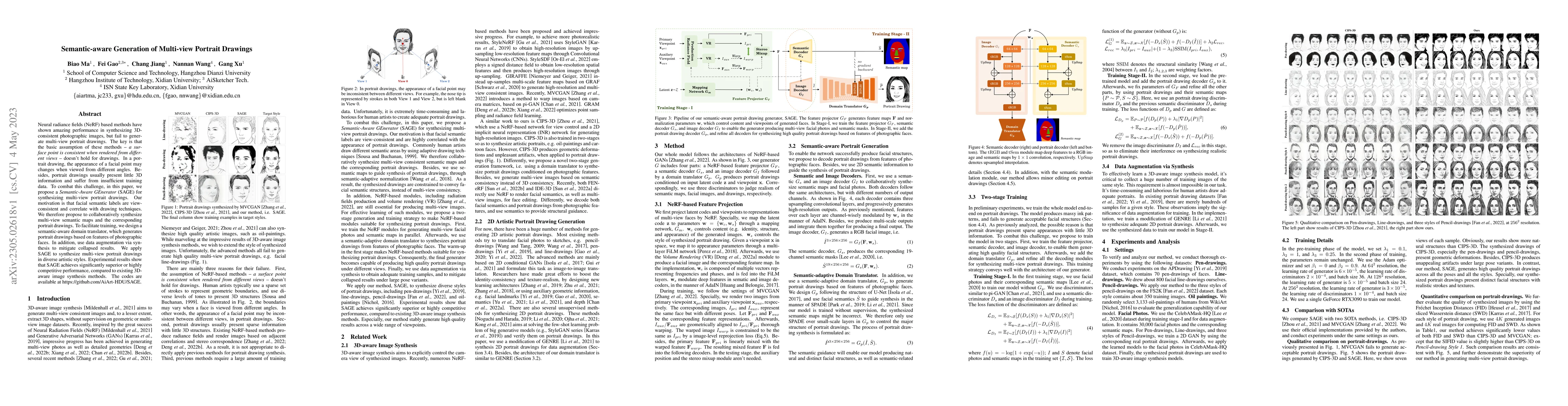 Thumbnail for Semantic-aware Generation of Multi-view Portrait Drawings