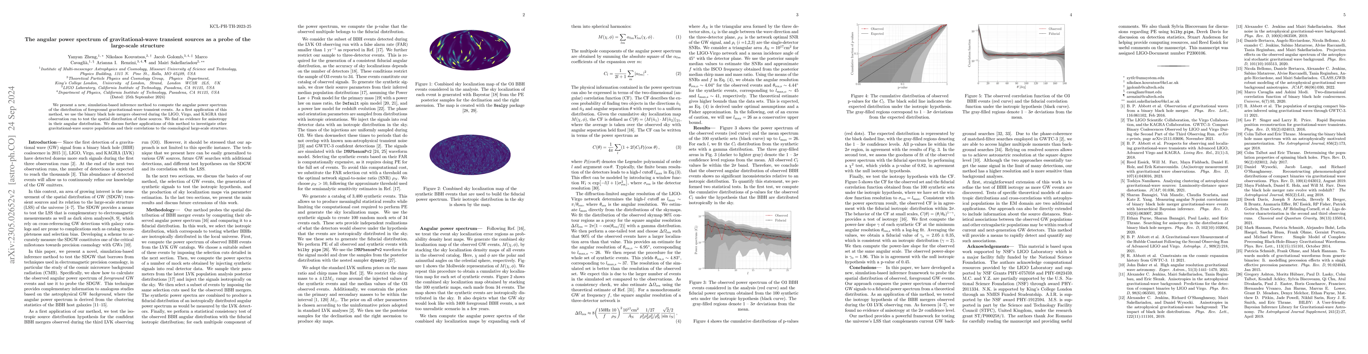Thumbnail for The angular power spectrum of gravitational-wave transient sources as a
  probe of the large-scale structure