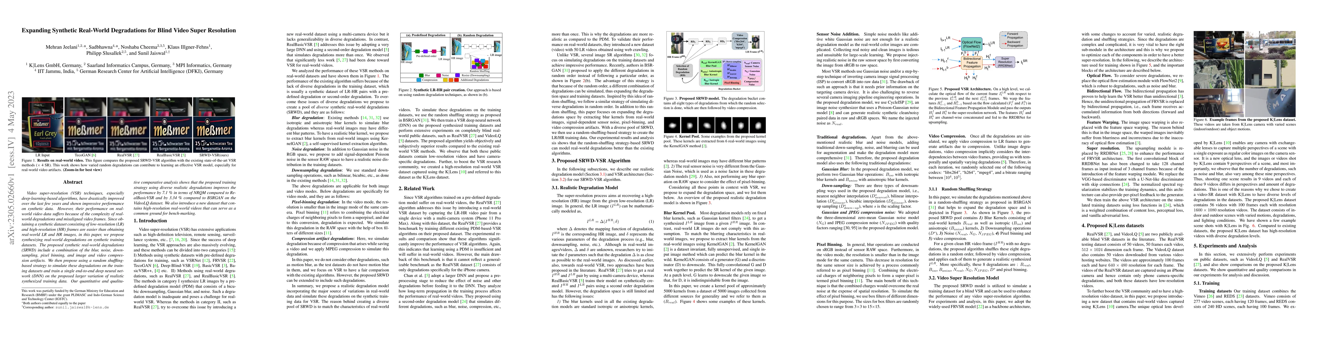 Thumbnail for Expanding Synthetic Real-World Degradations for Blind Video Super
  Resolution