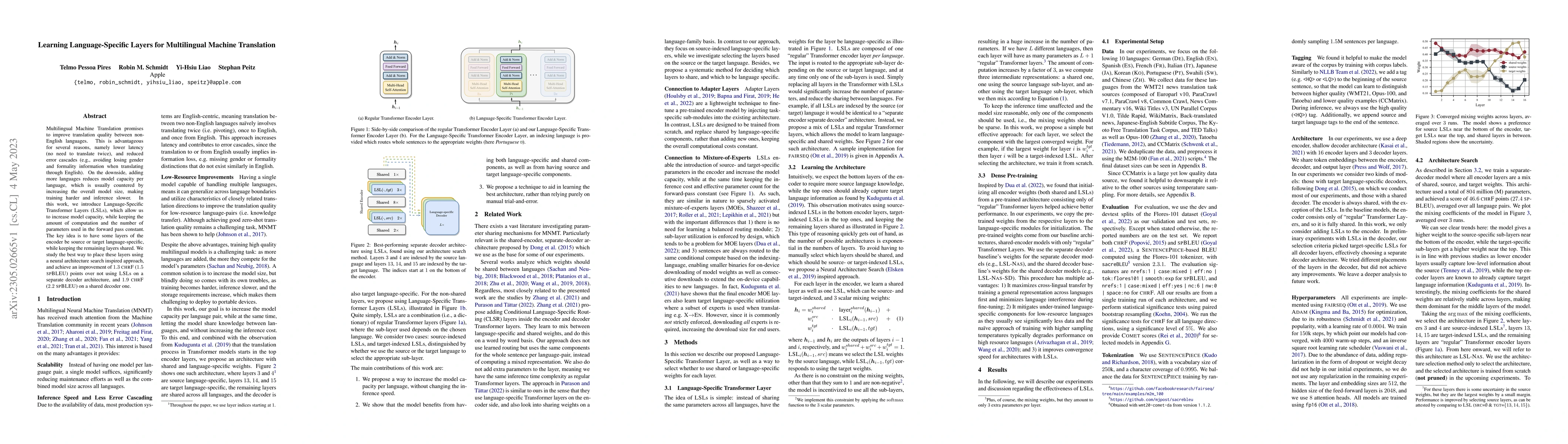 Thumbnail for Learning Language-Specific Layers for Multilingual Machine Translation