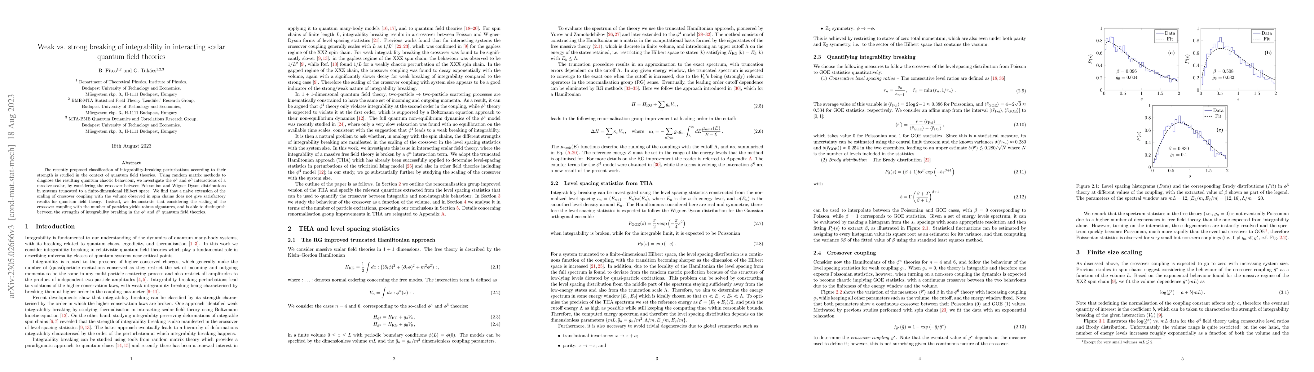 Thumbnail for Weak vs. strong breaking of integrability in interacting scalar quantum
  field theories