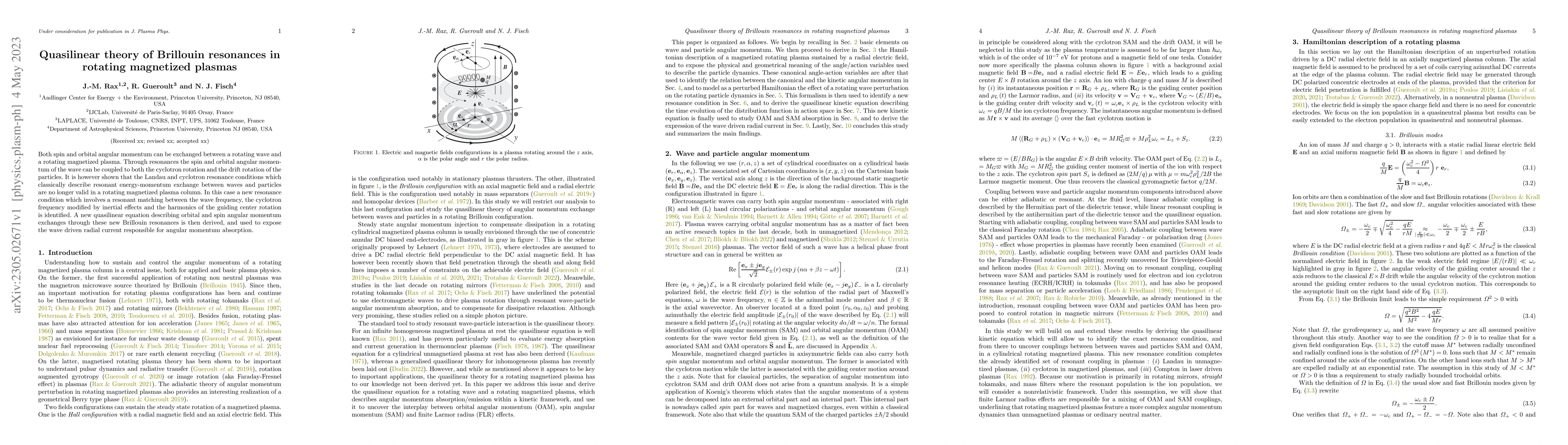 Thumbnail for Quasilinear theory of Brillouin resonances in rotating magnetized
  plasmas