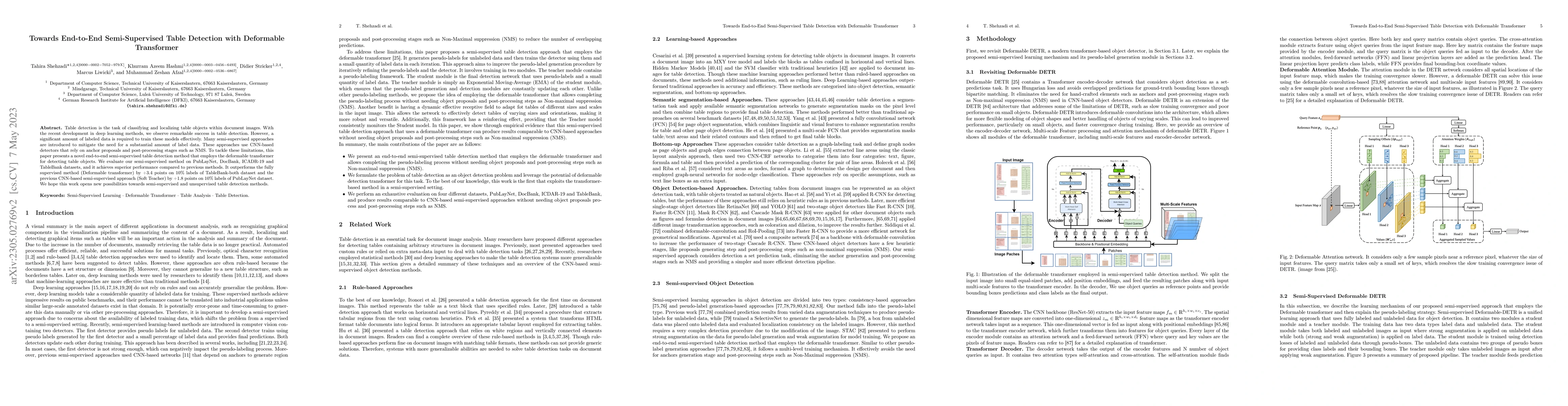 Thumbnail for Towards End-to-End Semi-Supervised Table Detection with Deformable
  Transformer