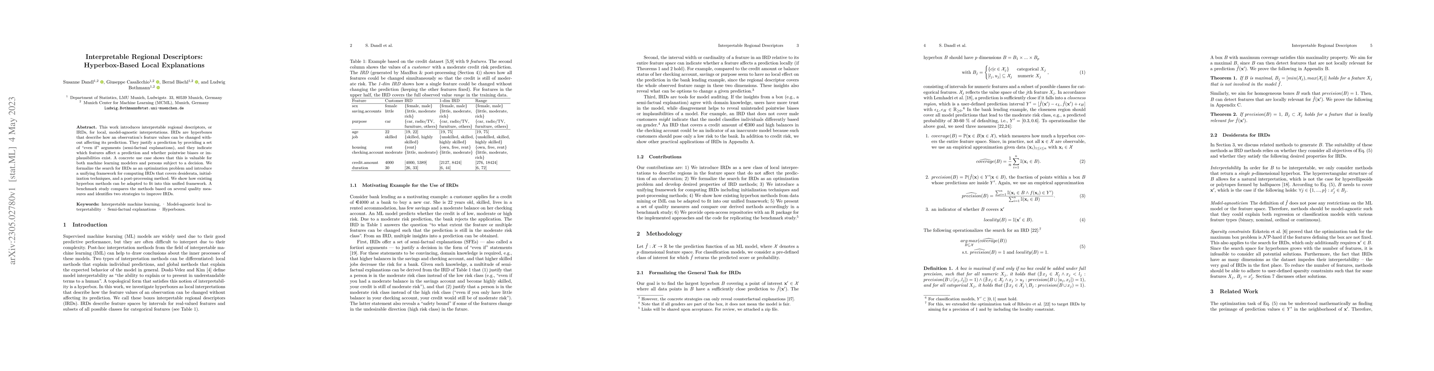 Thumbnail for Interpretable Regional Descriptors: Hyperbox-Based Local Explanations