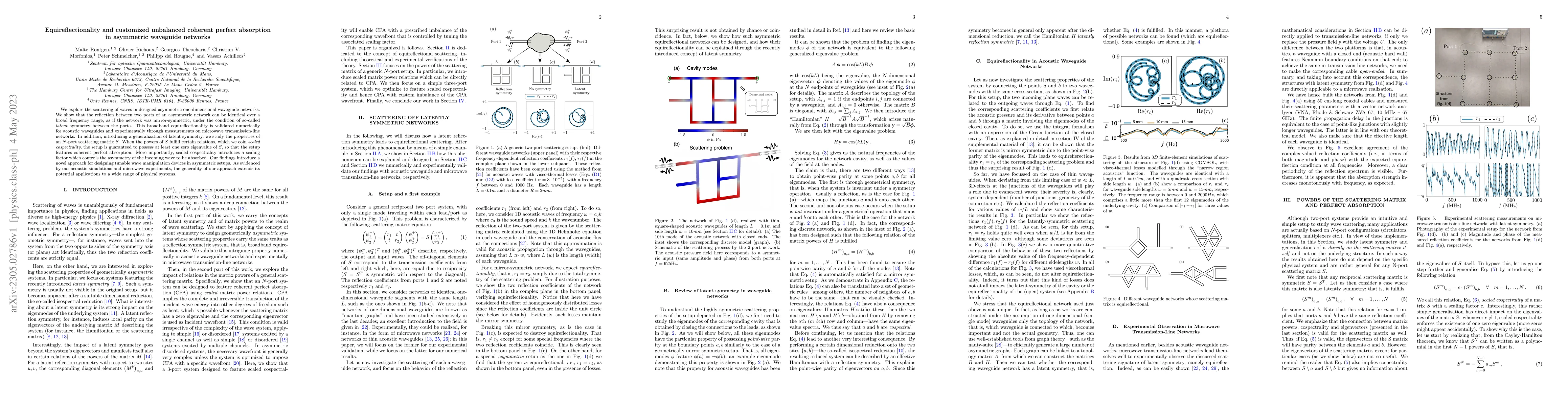 Thumbnail for Equireflectionality and customized unbalanced coherent perfect
  absorption in asymmetric waveguide networks