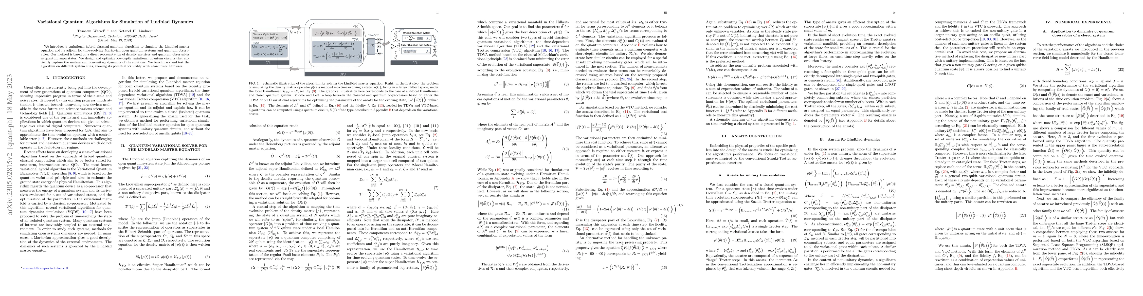 Thumbnail for Variational Quantum Algorithms for Simulation of Lindblad Dynamics