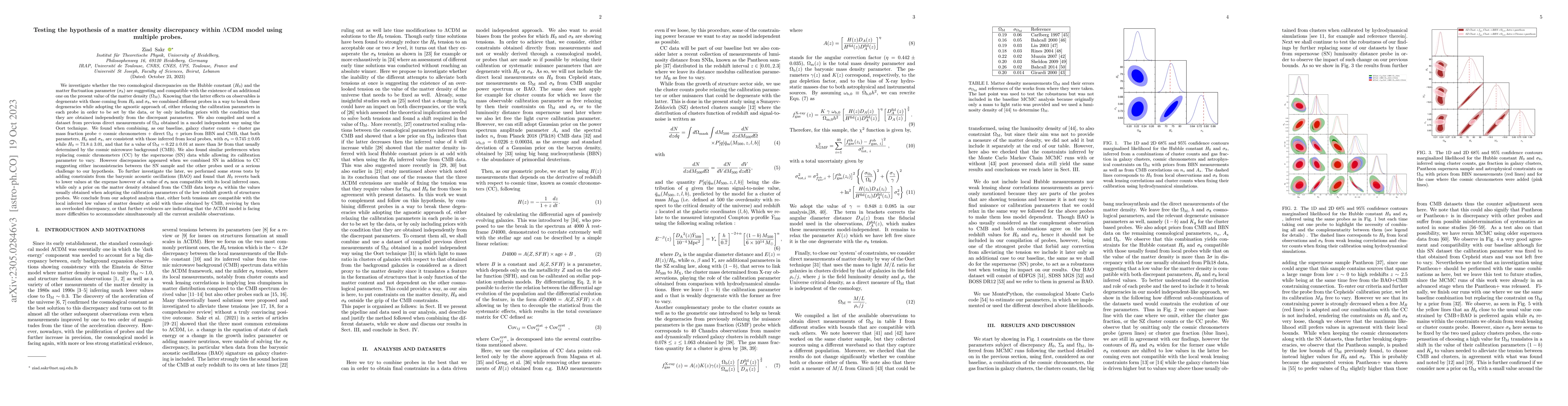 Thumbnail for Testing the hypothesis of a matter density discrepancy within LCDM model
  using multiple probes