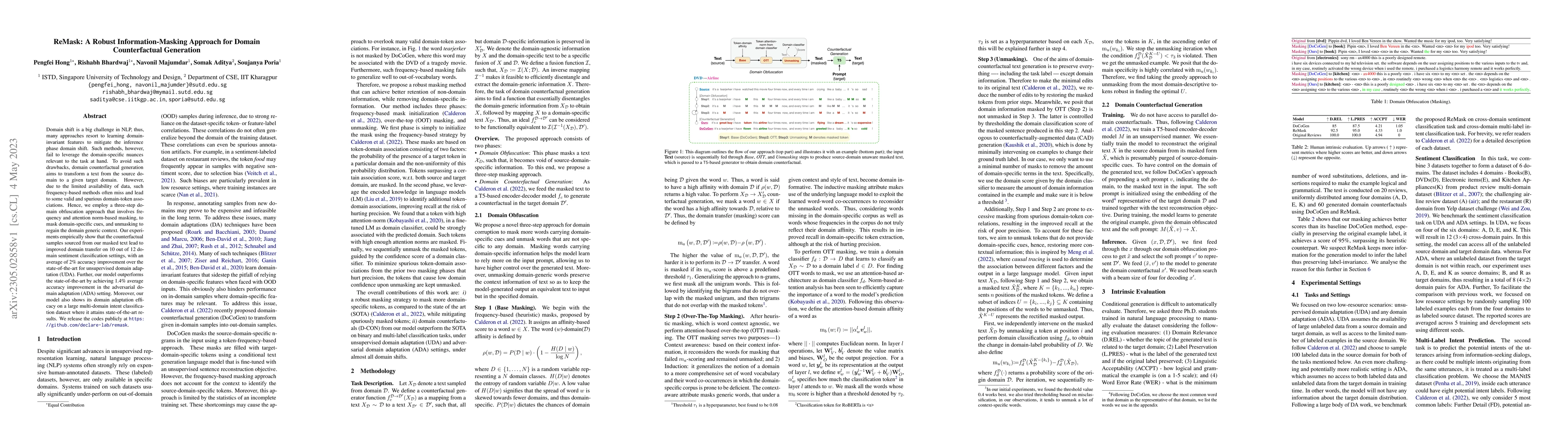 Thumbnail for ReMask: A Robust Information-Masking Approach for Domain Counterfactual
  Generation