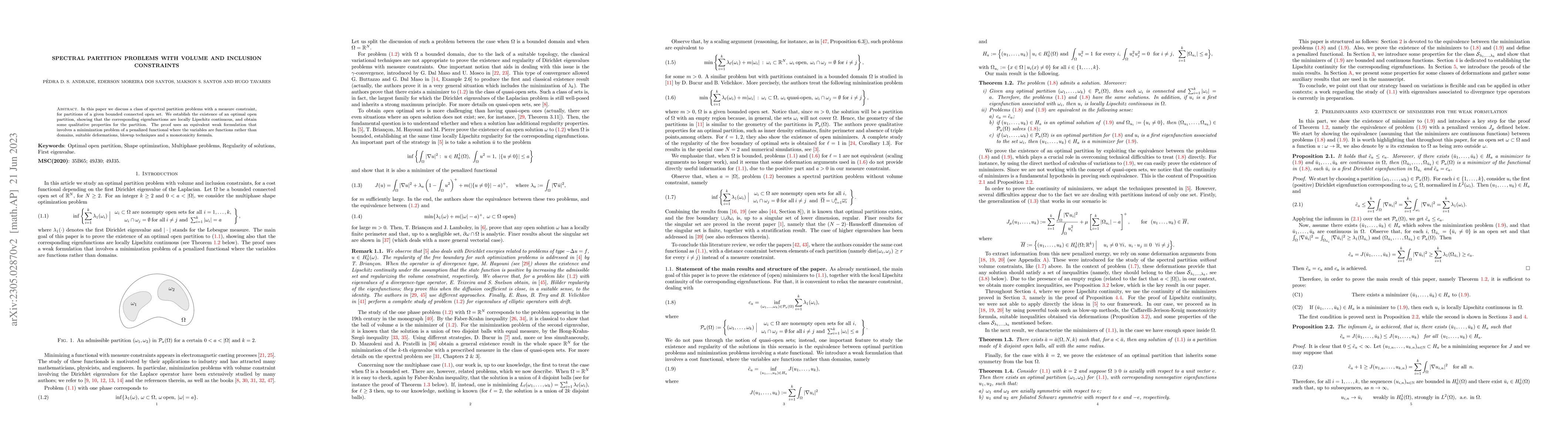 Thumbnail for Spectral partition problems with volume and inclusion constraints