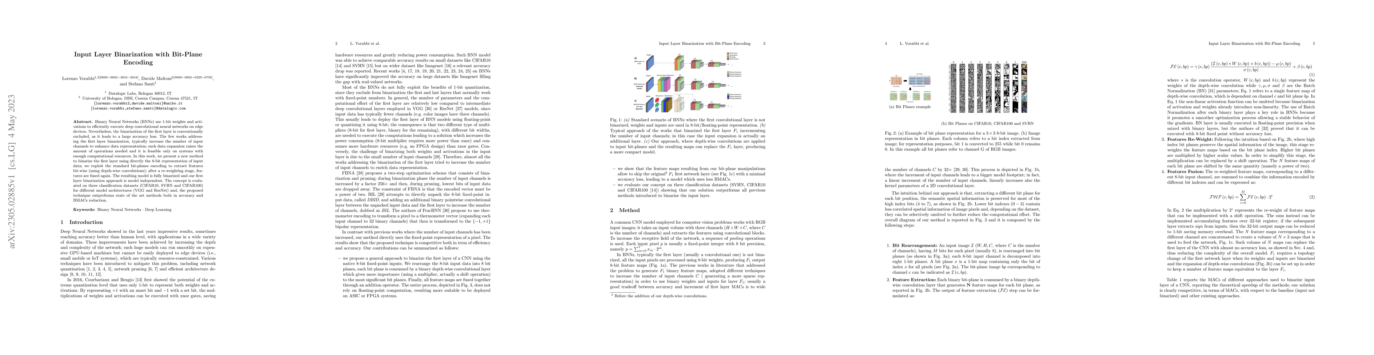 Thumbnail for Input Layer Binarization with Bit-Plane Encoding