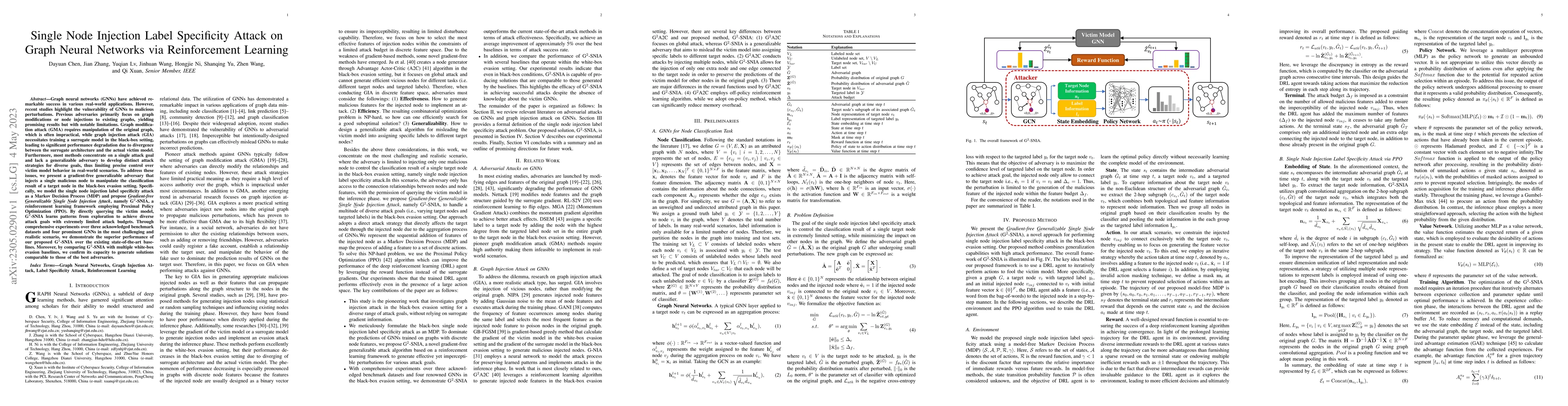 Thumbnail for Single Node Injection Label Specificity Attack on Graph Neural Networks
  via Reinforcement Learning