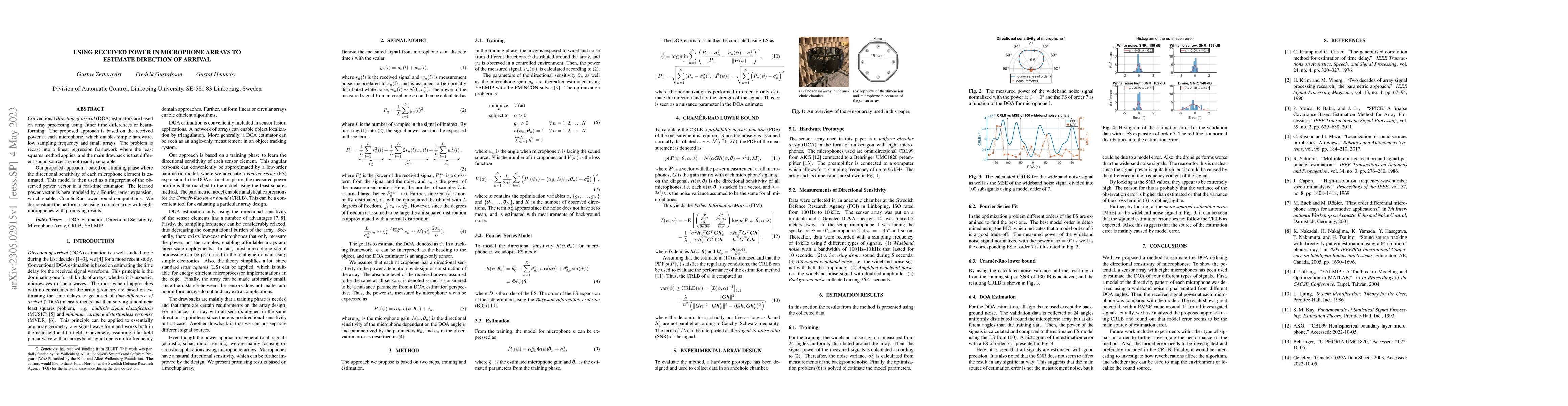 Thumbnail for Using Received Power in Microphone Arrays to Estimate Direction of
  Arrival