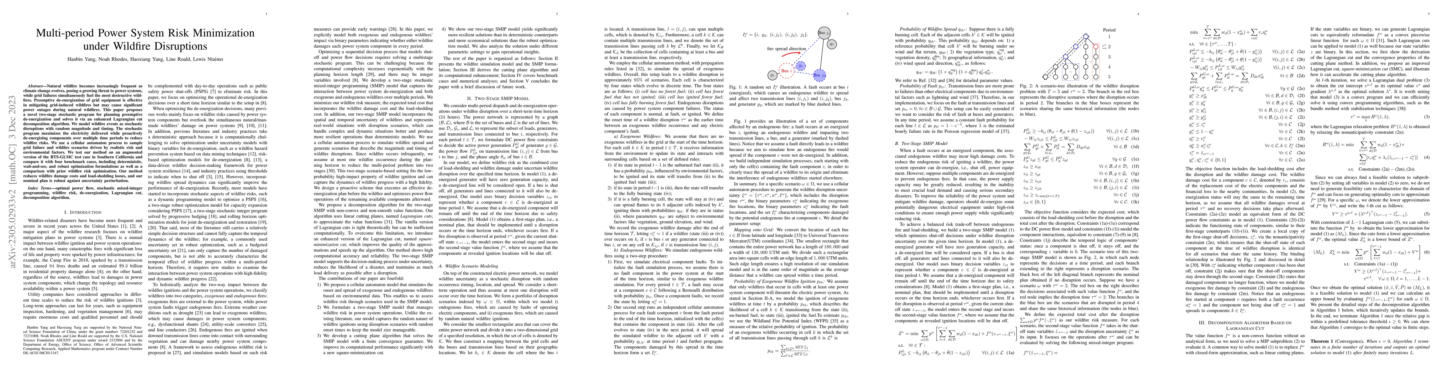 Thumbnail for Multi-period Power System Risk Minimization under Wildfire Disruptions