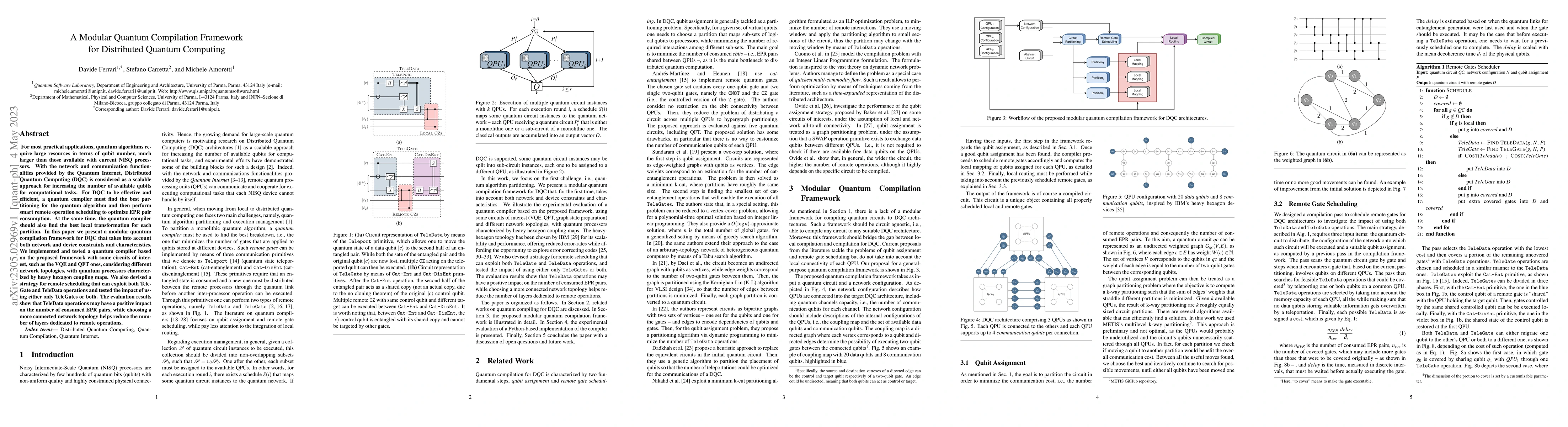 Thumbnail for A Modular Quantum Compilation Framework for Distributed Quantum
  Computing